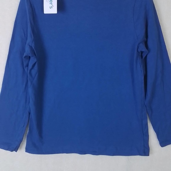 Carter's Kid Long Sleeve Cotton T-Shirt Girl's Size 12 Blue w/ Space Theme - Picture 7 of 10